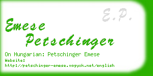 emese petschinger business card